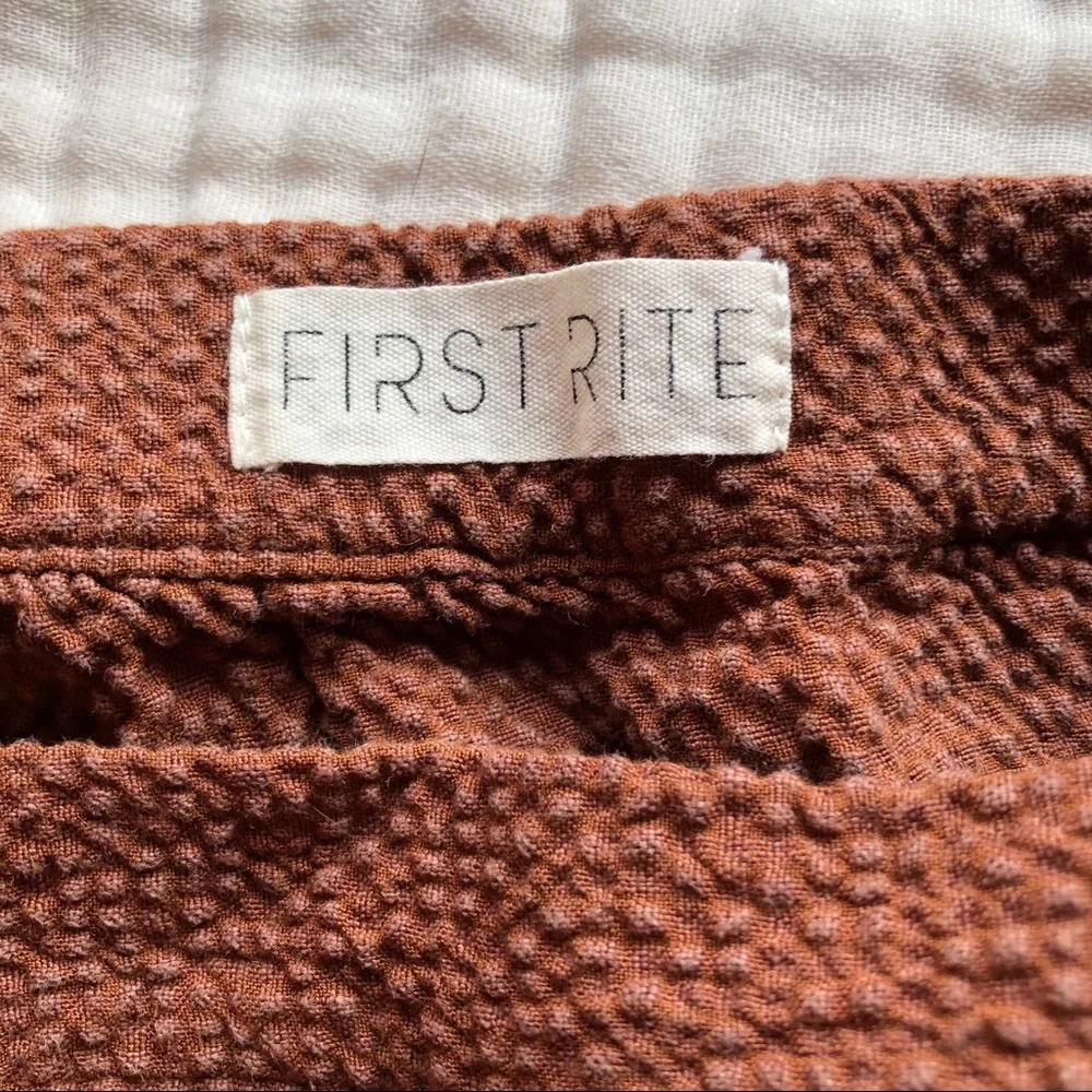 First Rite Pleated Skirt in Rust - Picture 4 of 6